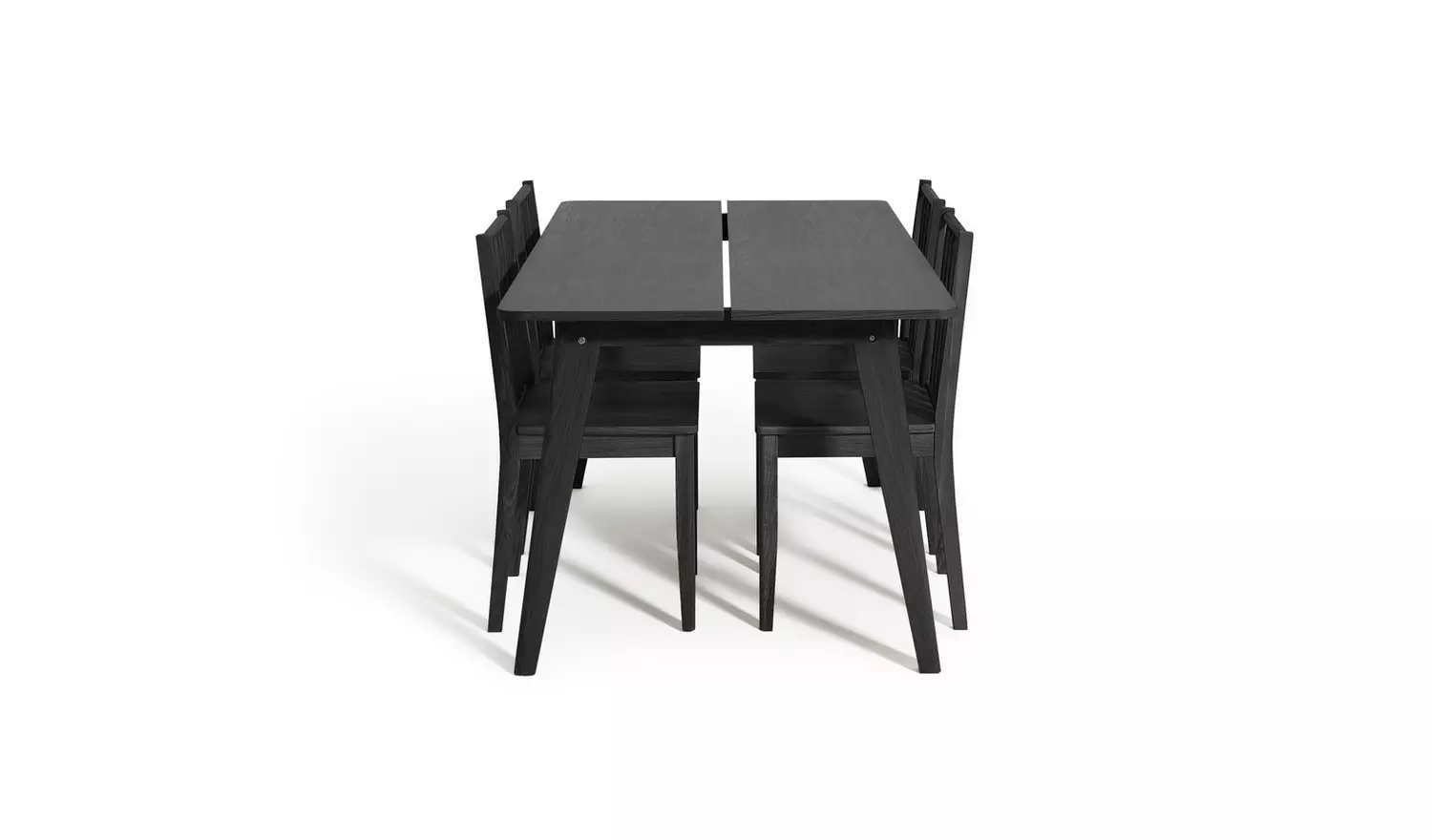 Habitat Nel Black Dining Table & 4 Black Chairs