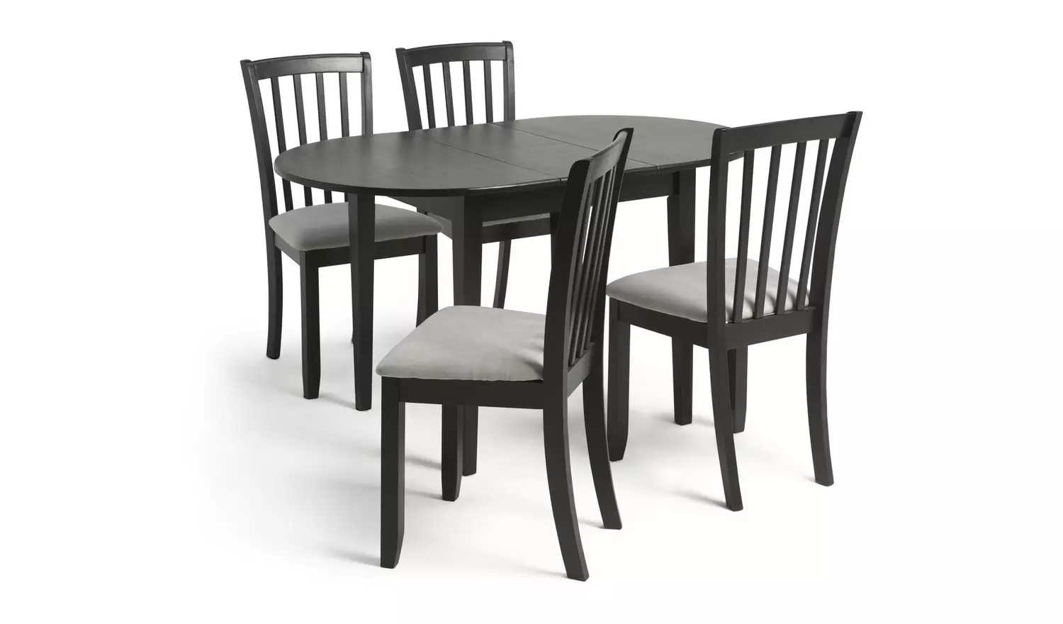 Argos Home Banbury Ext Black Dining Table & 4 Black Chairs