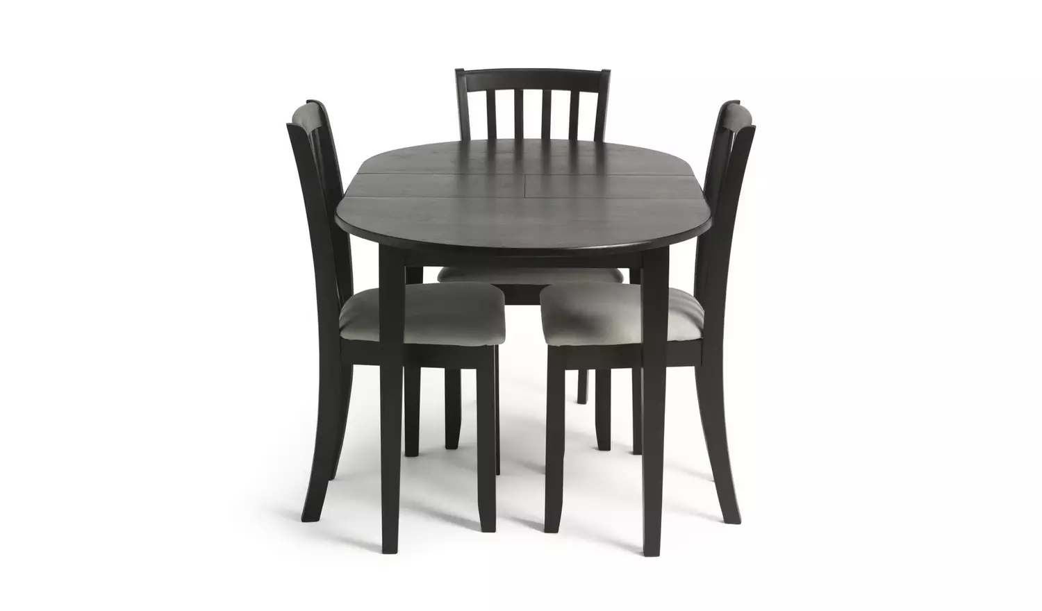 Argos Home Banbury Ext Black Dining Table & 4 Black Chairs
