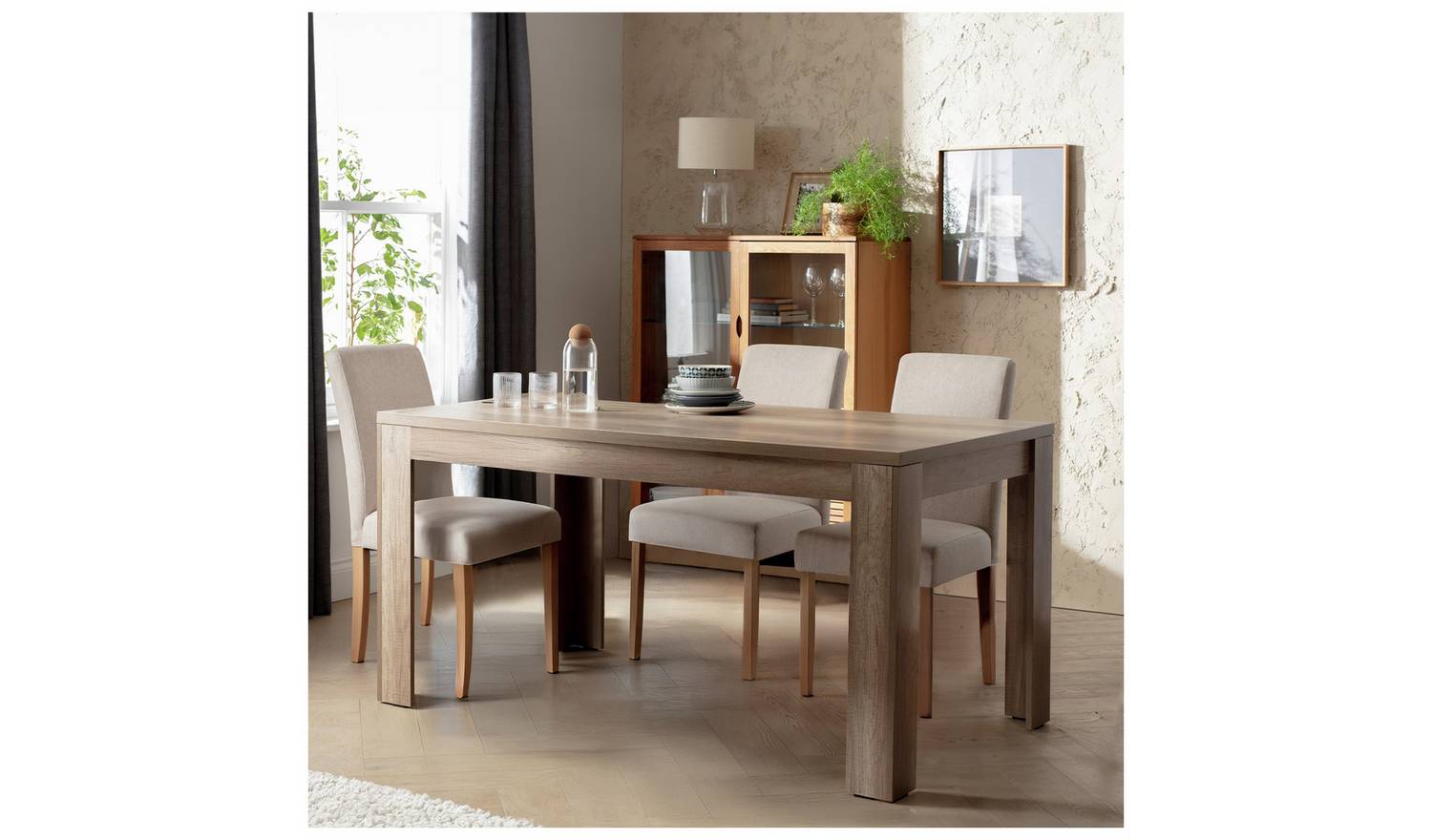 Argos Home Preston 6 Seater Dining Table - Natural
