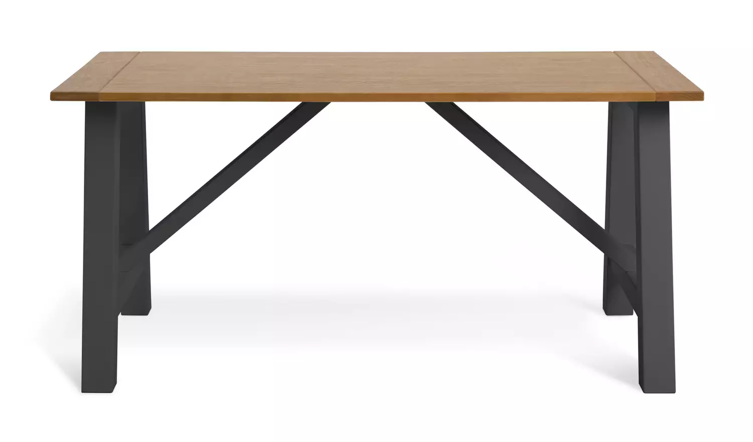 Habitat Burford Solid Wood 4 Seater Dining Table - Dark Grey