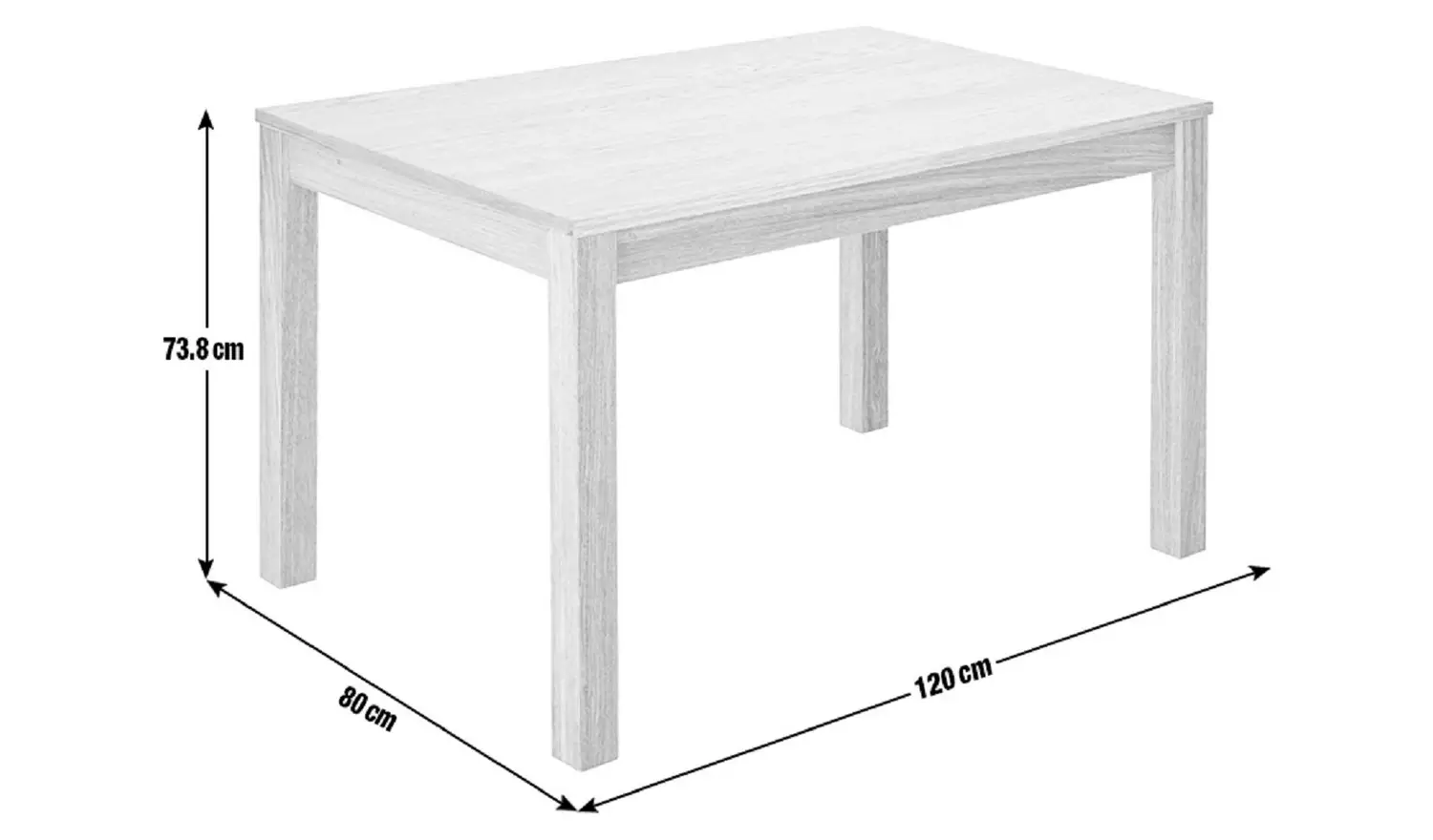 Habitat Clifton Oak Veneer 4 Seater Dining Table - Natural
