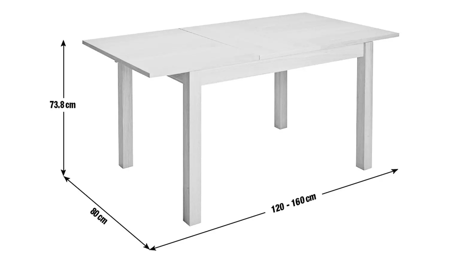 Habitat Clifton Extending Oak Veneer 4-6 Seater Dining Table