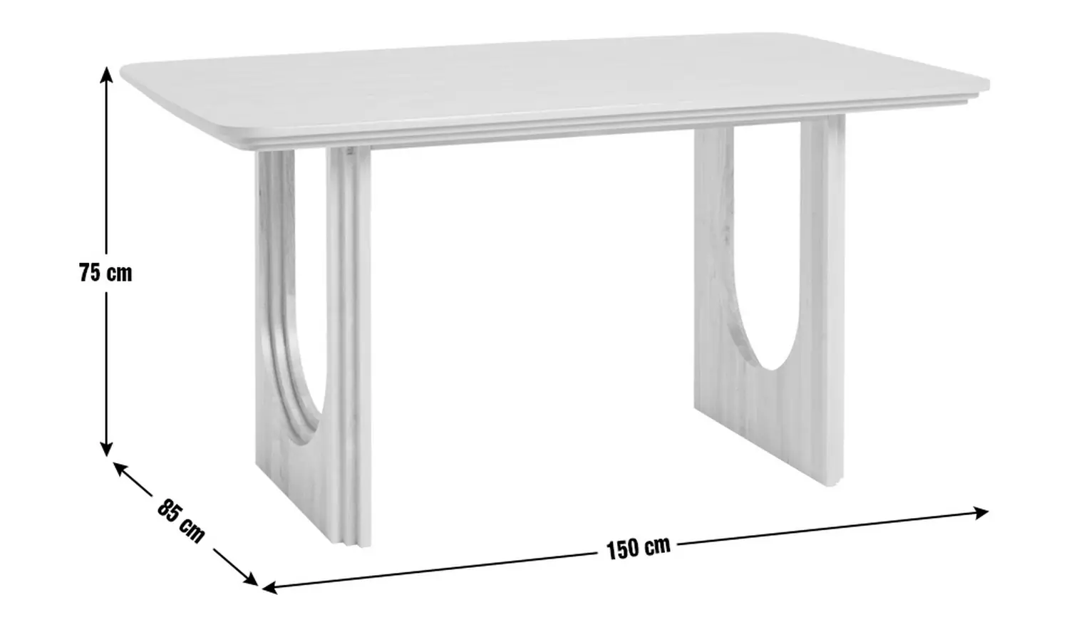 Habitat Trezy Solid Wood 6 Seater Dining Table - Oak