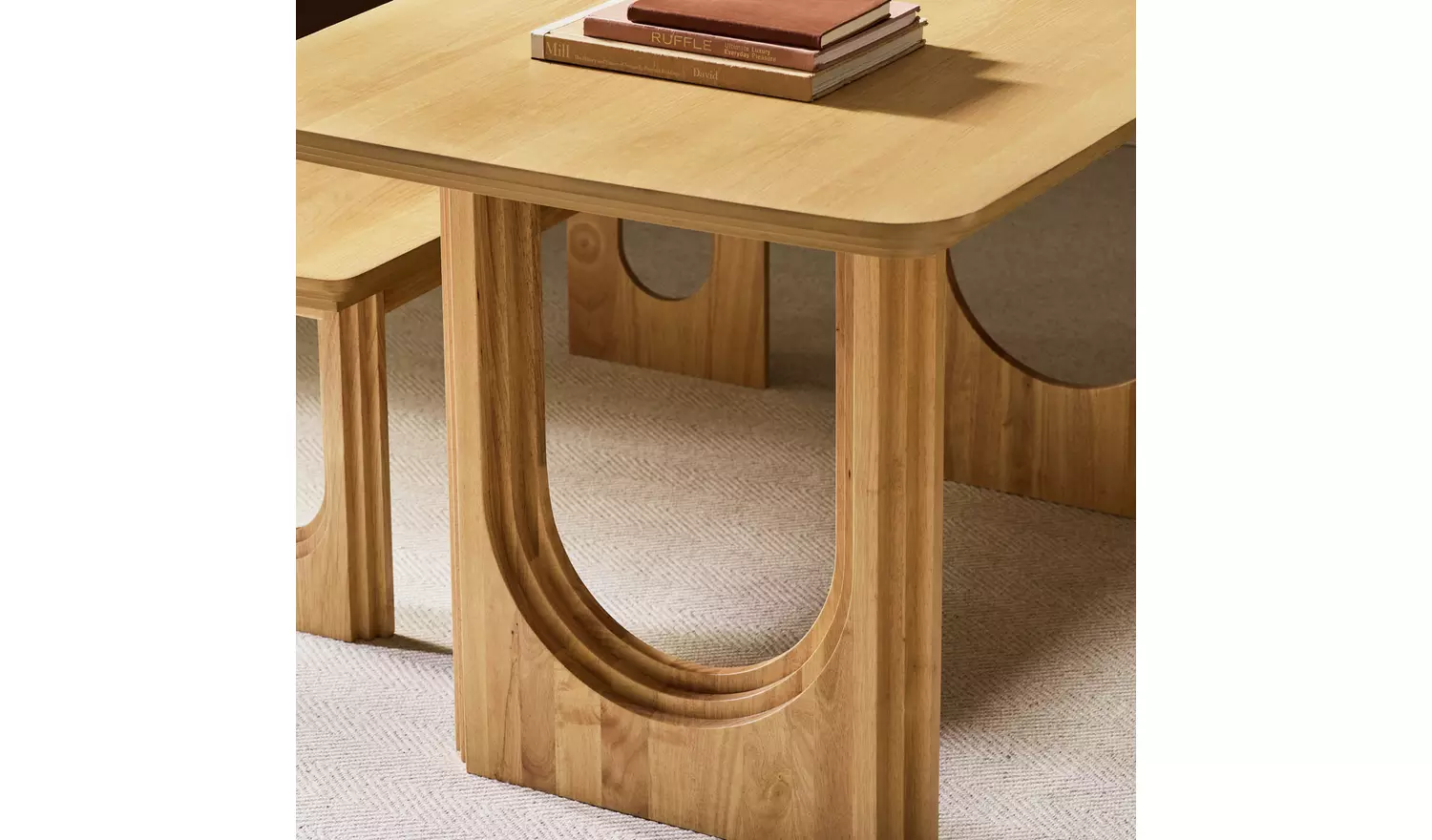 Habitat Trezy Solid Wood 6 Seater Dining Table - Oak