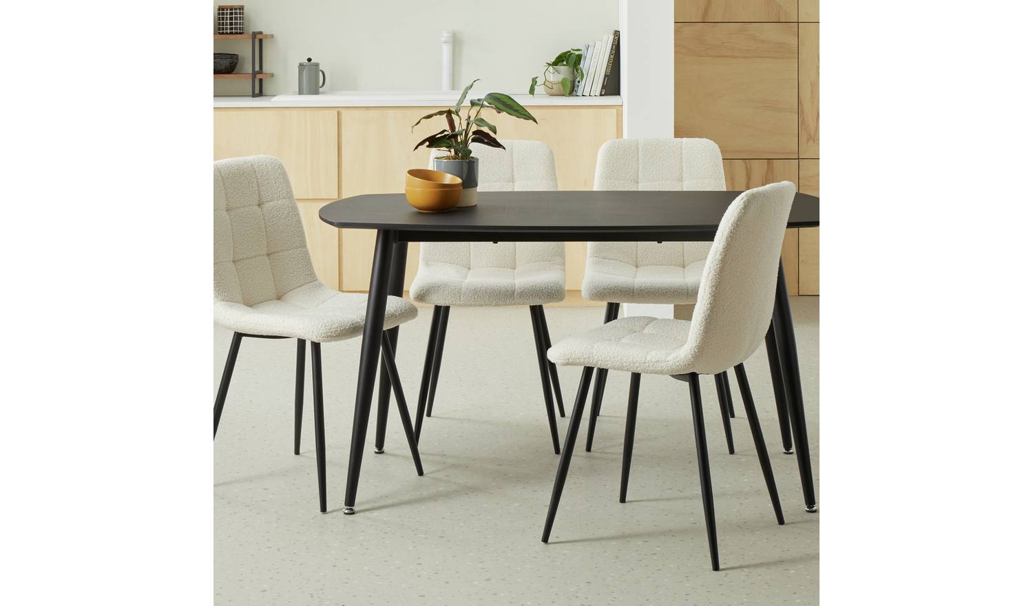 Argos Home Cobin 4 Seater Dining Table - Black
