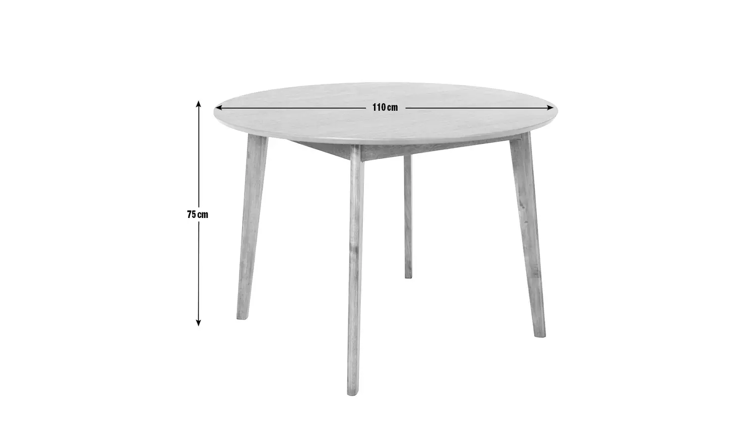 Habitat Skandi Walnut Veneer Round 4 Seater Table