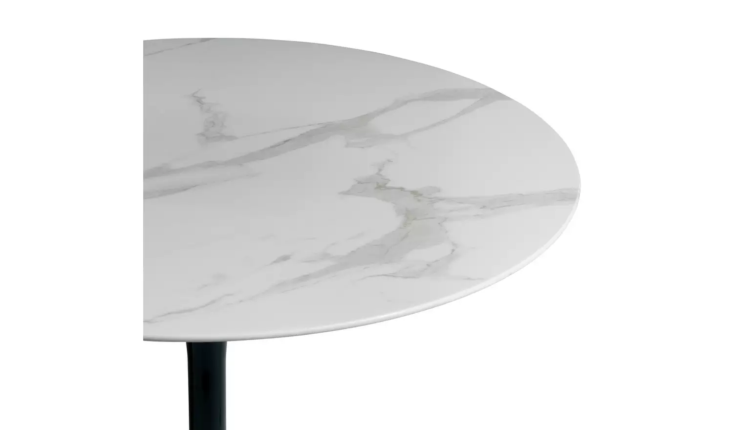 Habitat Tulip Marble Effect 4 Seater Dining Table - Black