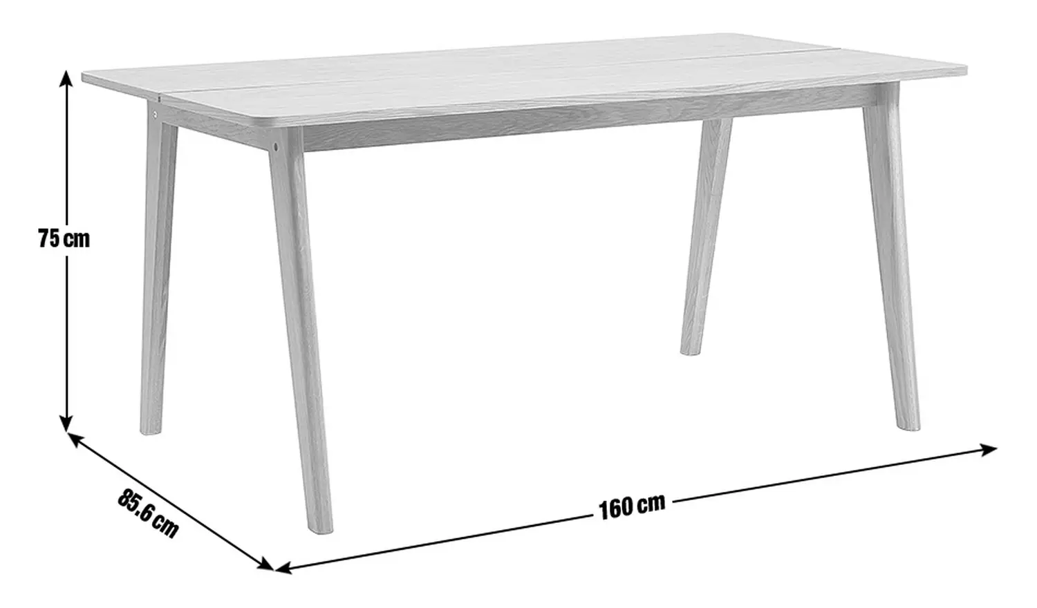 Habitat Nel Wood Veneer 4 Seater Dining Table - Black