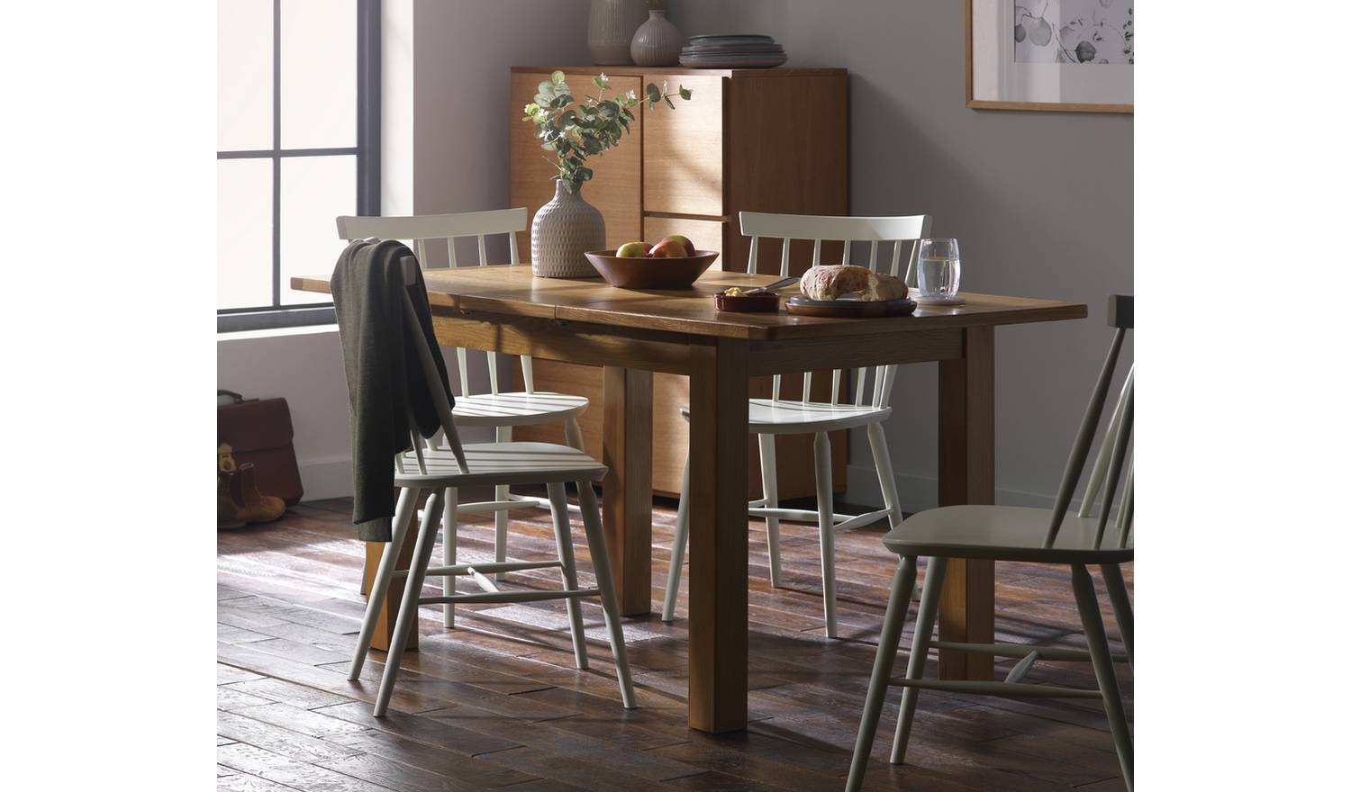 Argos Home Ashwell Oak Veneer Extending 4 - 6 Seater Table