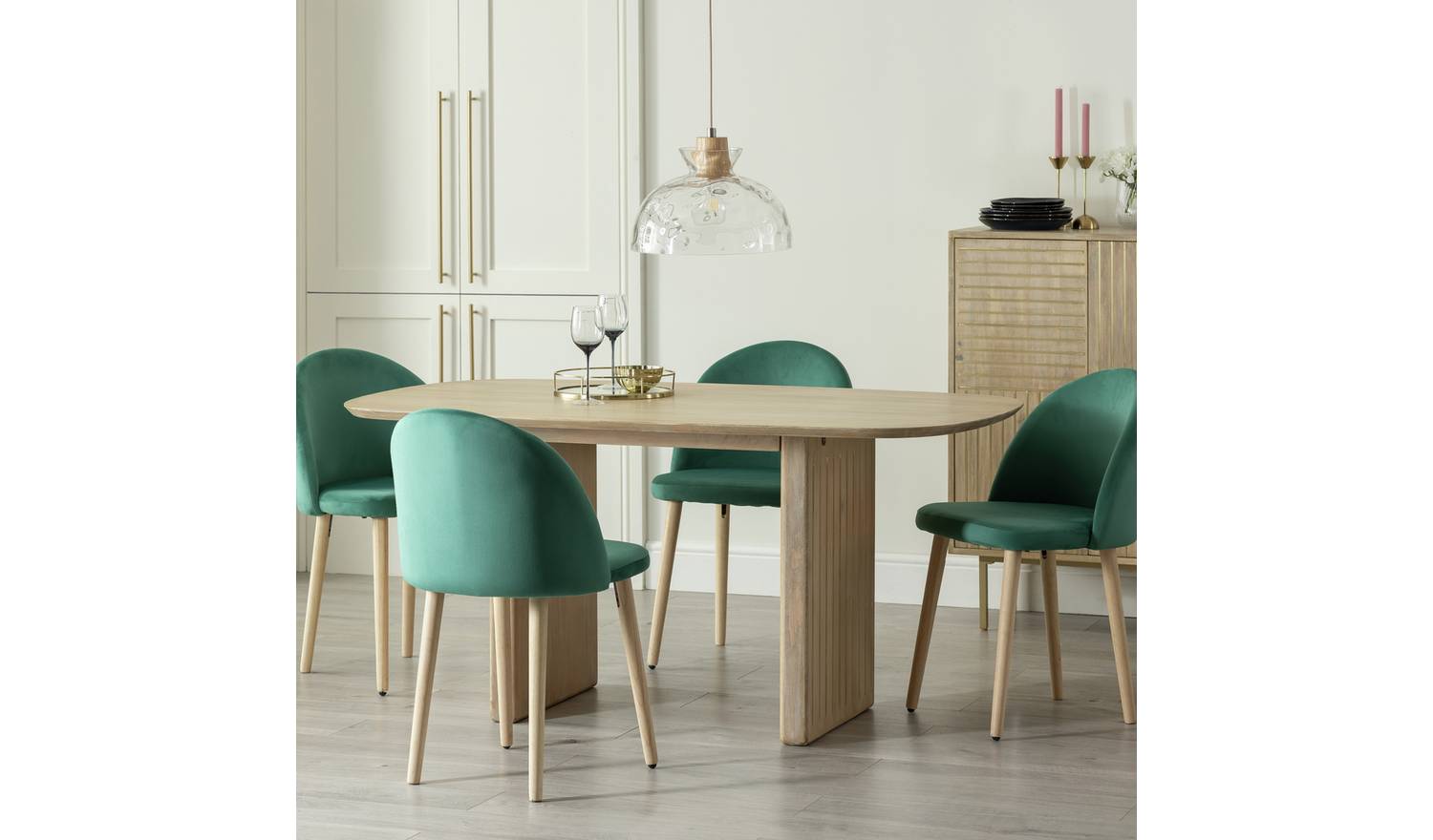 Habitat Samara Solid Wood 6 Seater Dining Table - Natural