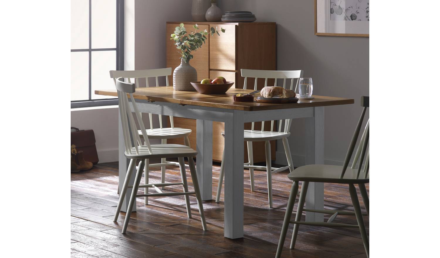 Argos Home Ashwell Extending 4- 6 Seater Dining Table -Grey