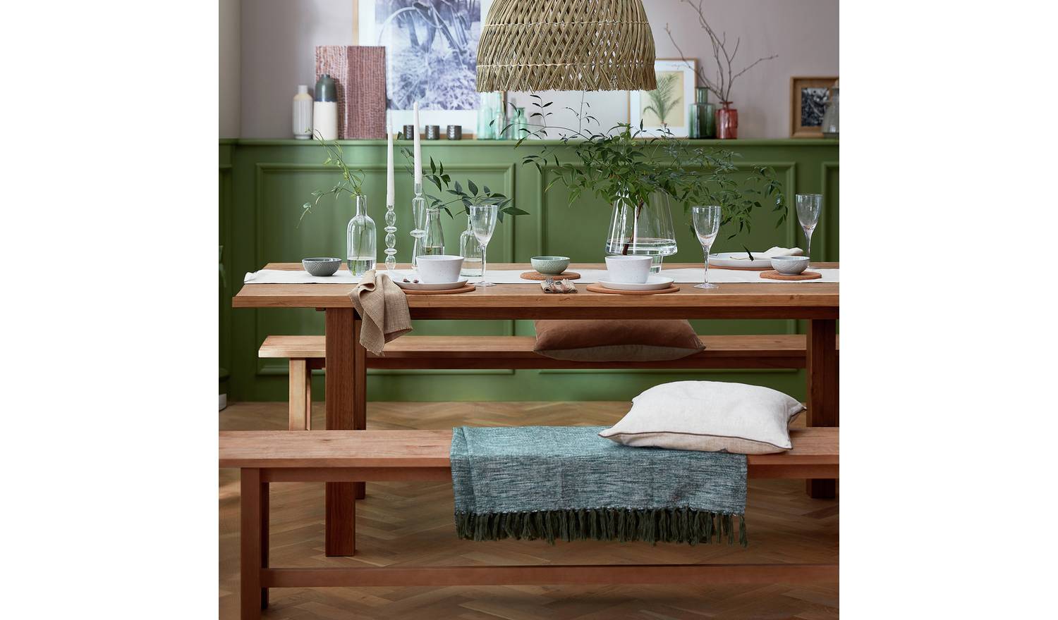 Habitat Denver Solid Wood 8 Seater Refectory Table - Pine