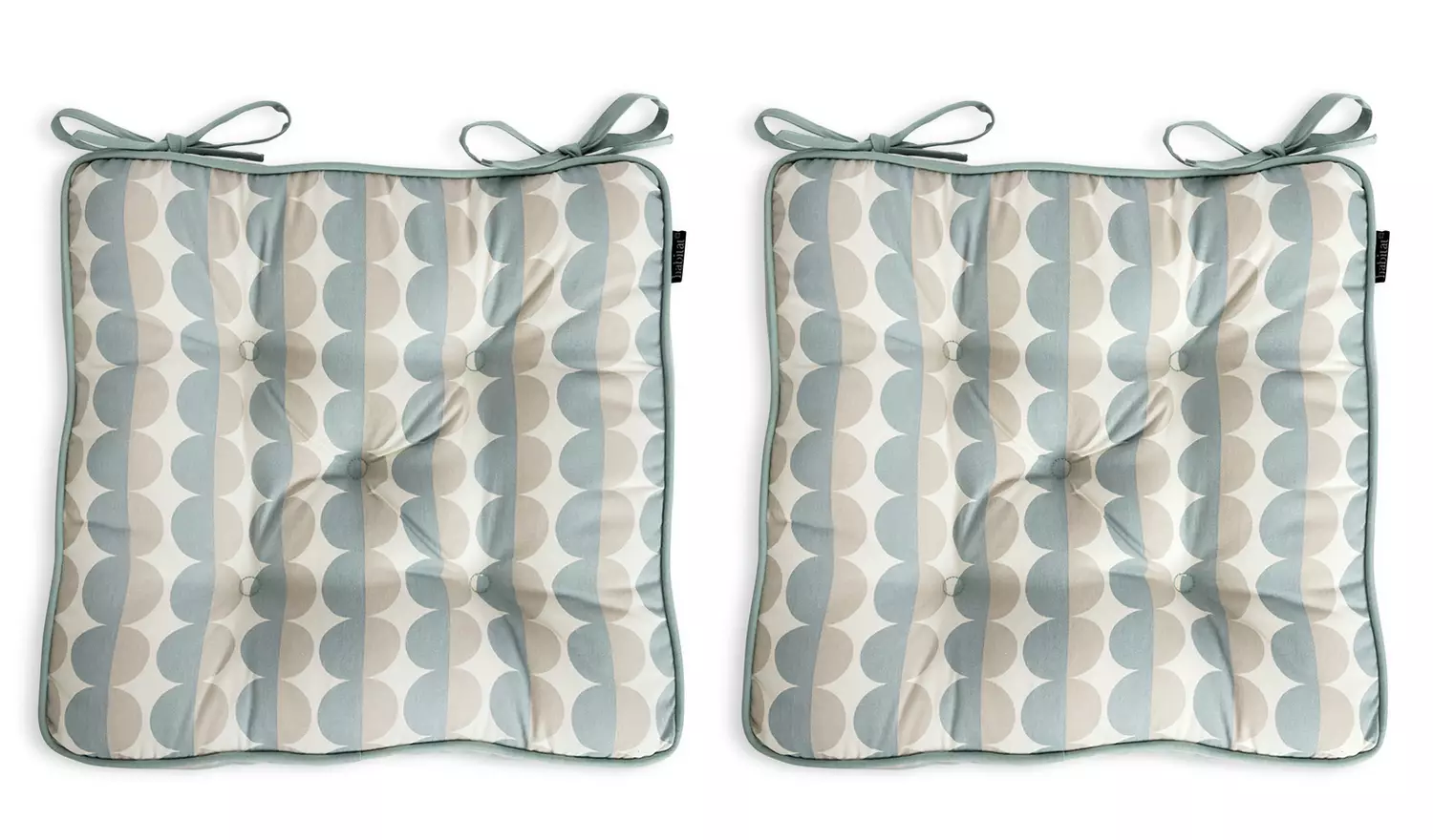 Habitat Circles Pack of 2 Seat Cushions - Green