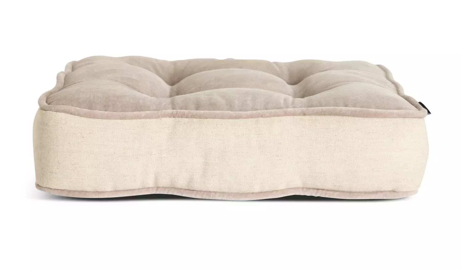 Habitat Velvet Mix Pack of 2 Seat Cushions - Natural