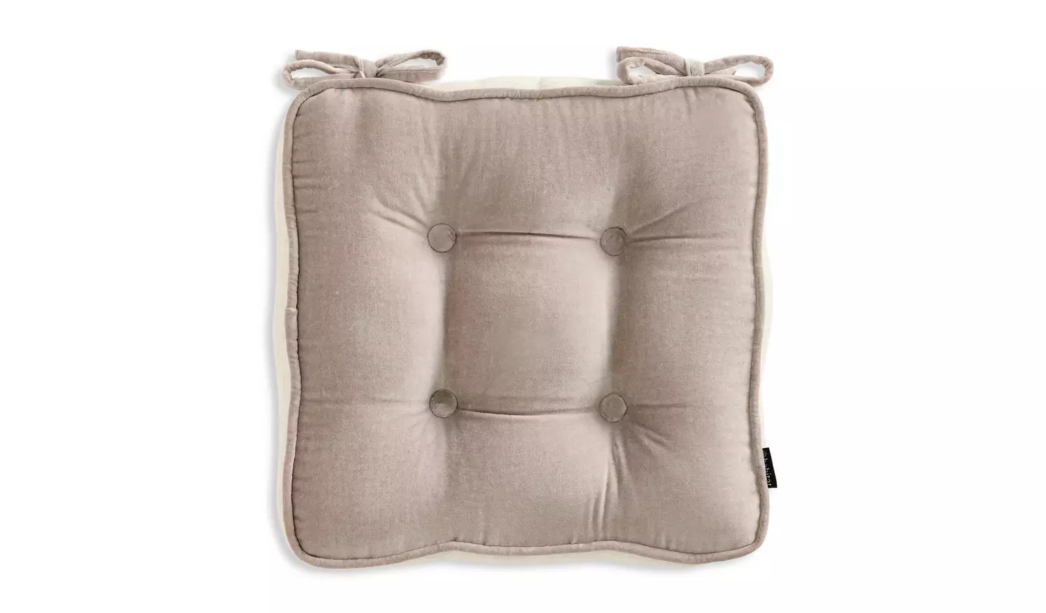 Habitat Velvet Mix Pack of 2 Seat Cushions - Natural