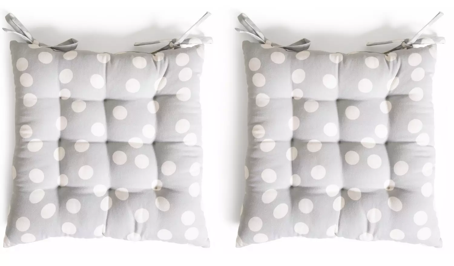 Habitat Spot Pack of 2 Seat Cushion - Grey and White