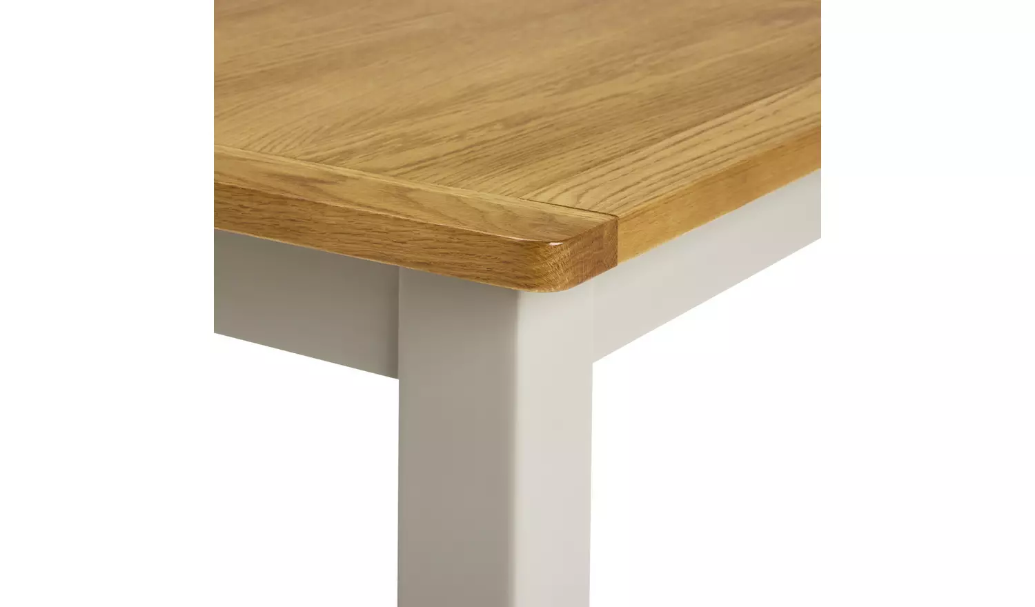 Argos Home Ashwell Ext Oak Dining Table & 4 Grey Chairs