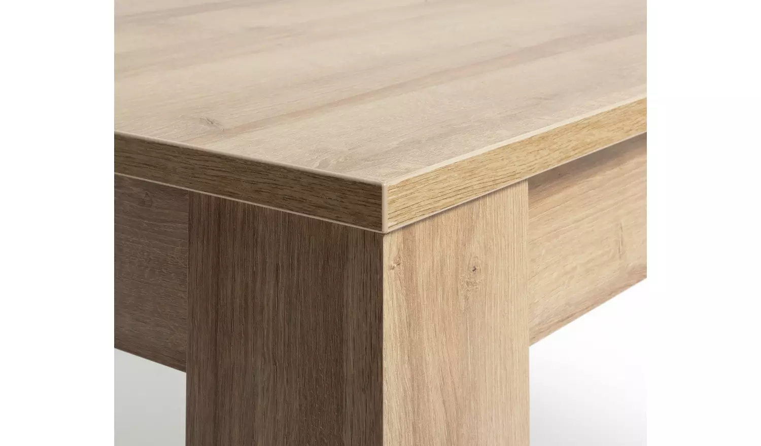 Argos Home Miami Oak Dining Table & 2 Oak Benches