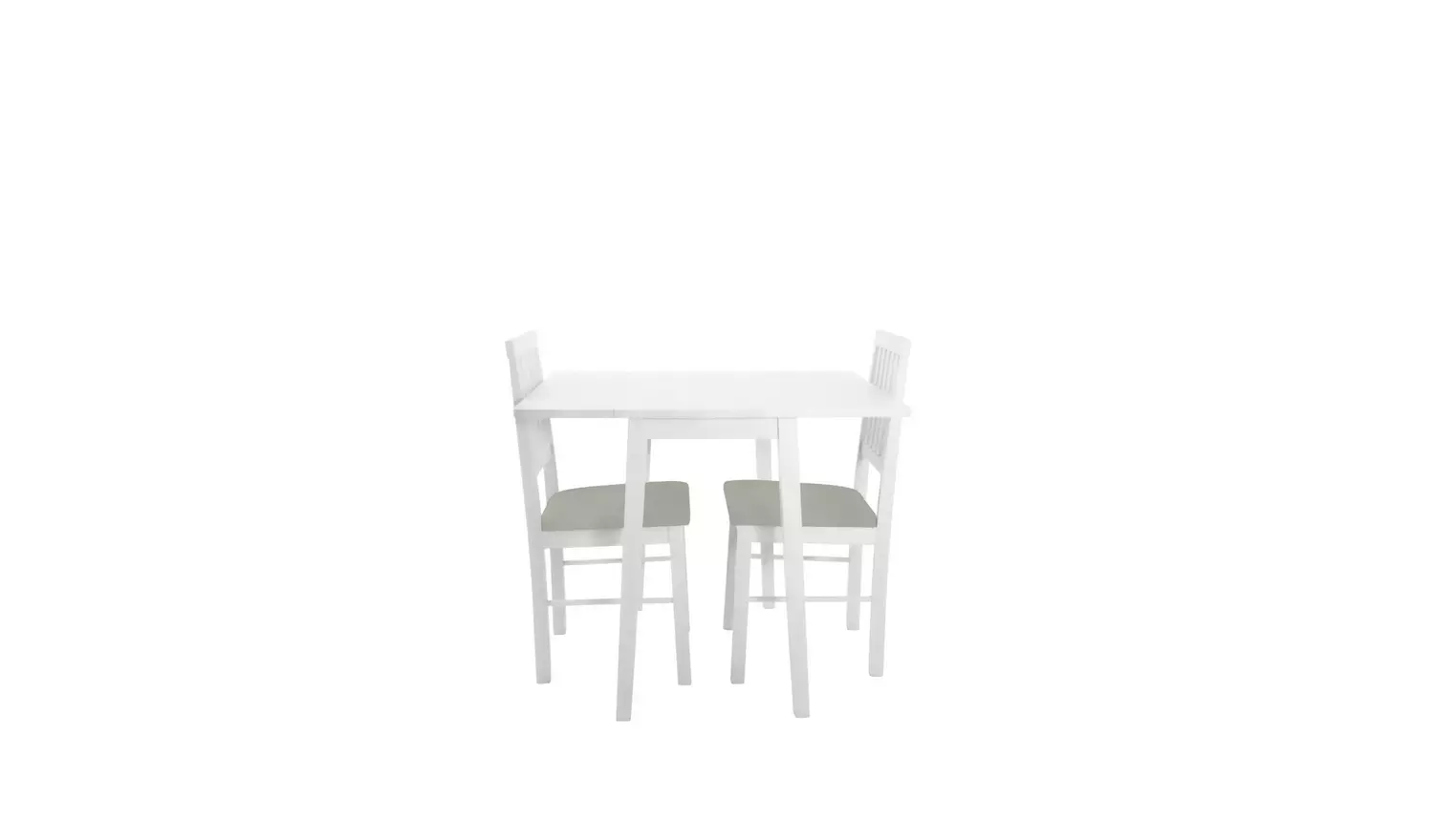 Argos Home Kendal Extend White Dining Table & 2 White Chairs