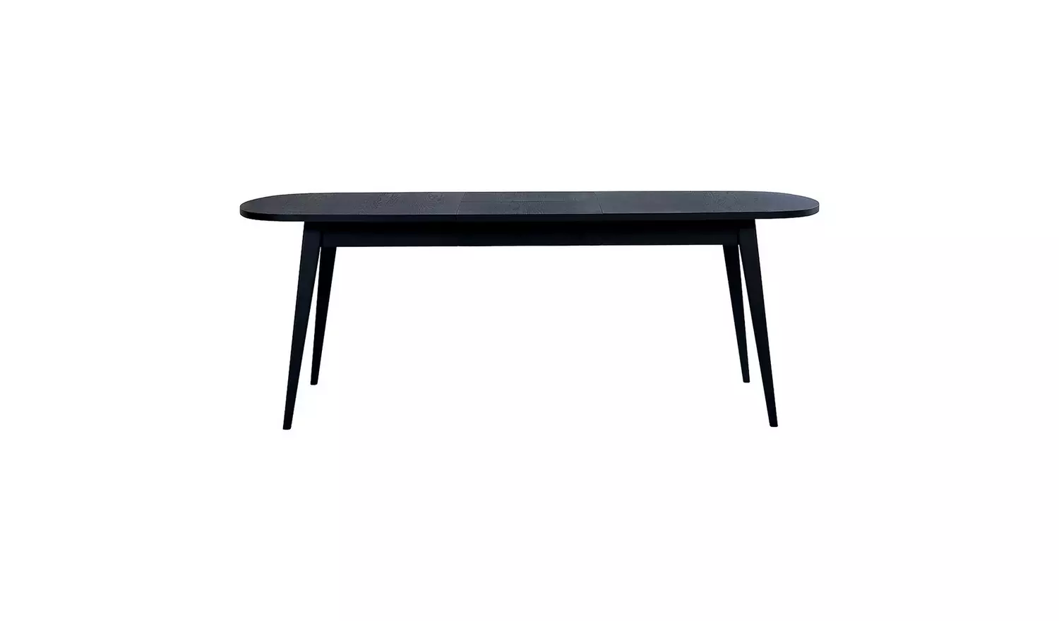Habitat Etta Extending Black Dining Table & 2 Black Benches