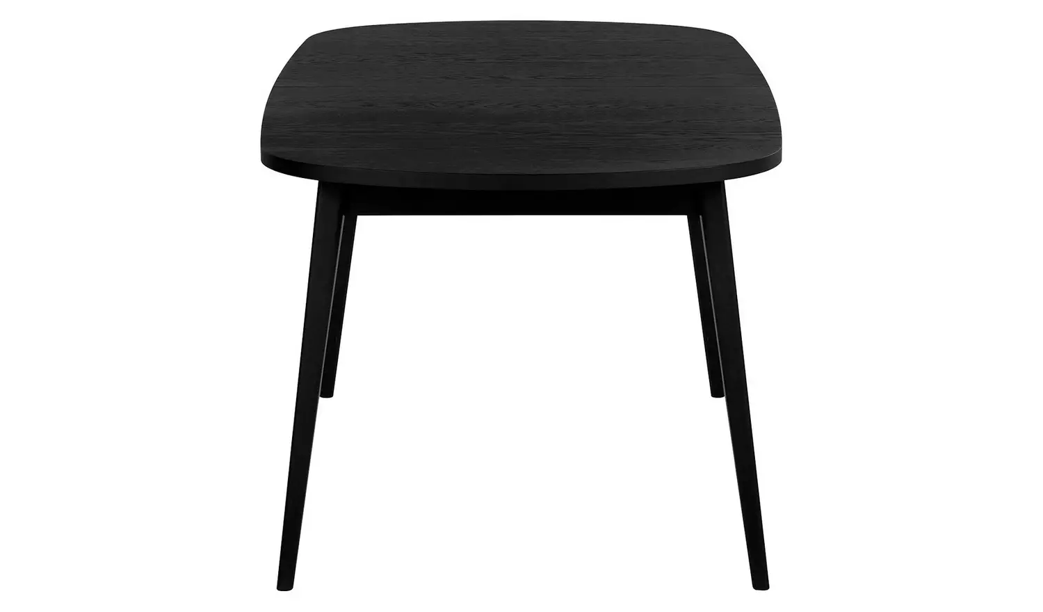 Habitat Etta Extending Black Dining Table & 2 Black Benches