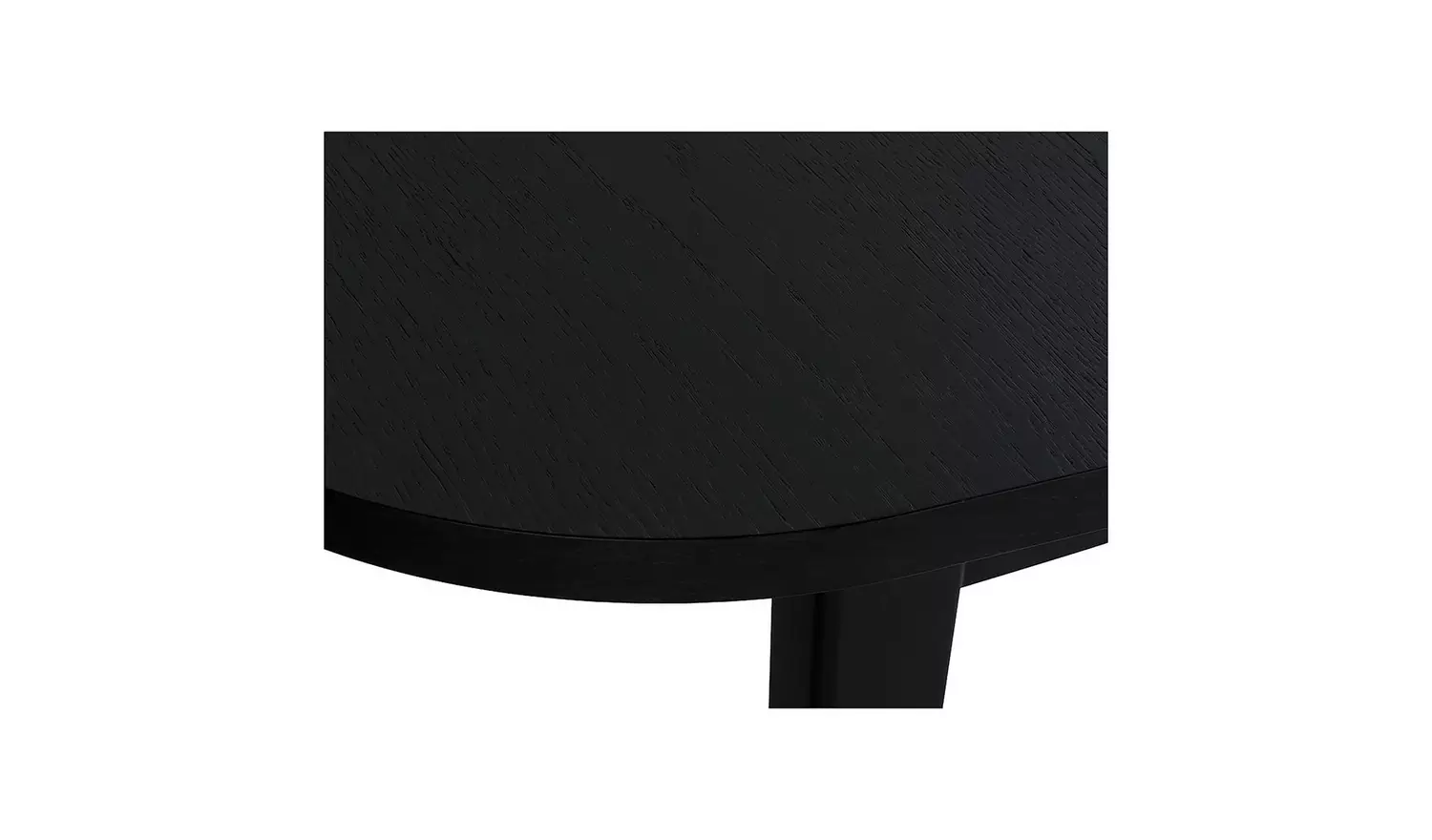 Habitat Etta Extending Black Dining Table & 2 Black Benches