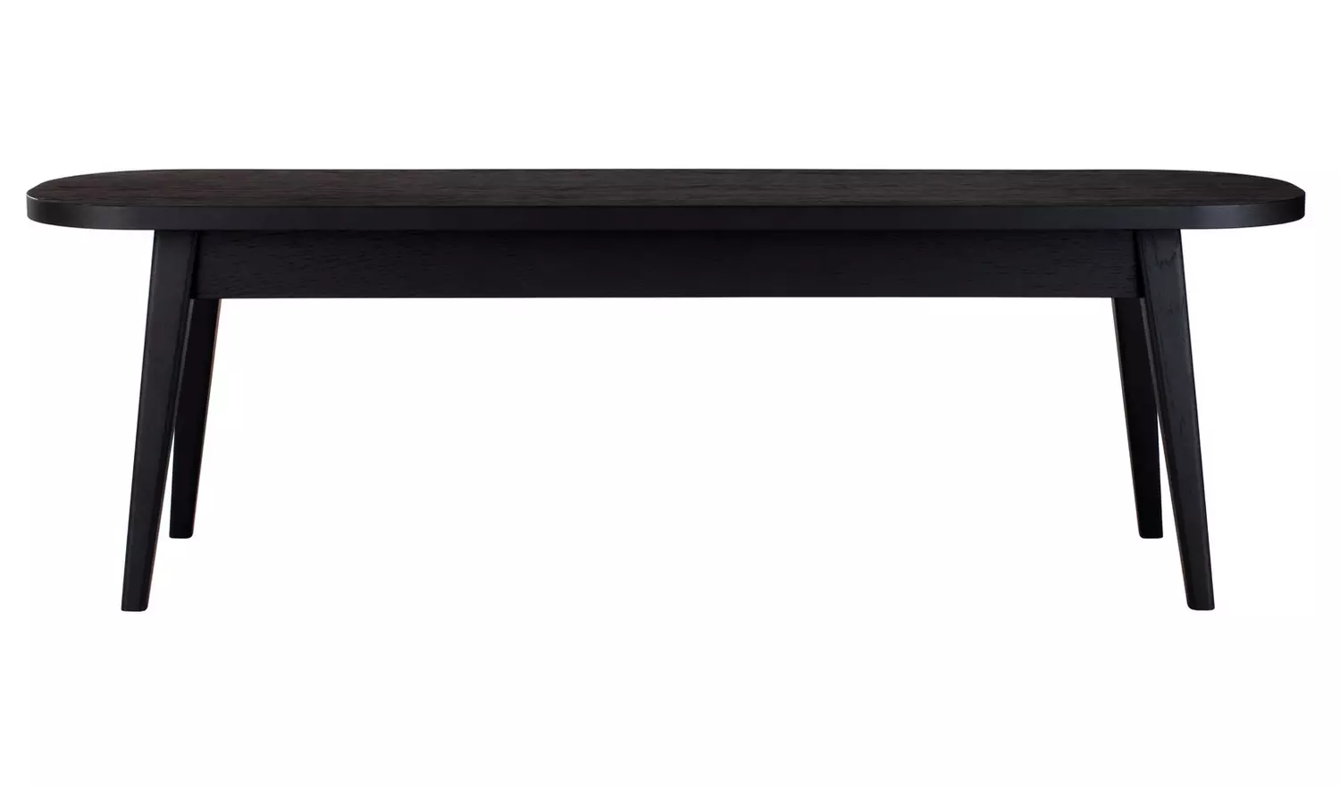 Habitat Etta Extending Black Dining Table & 2 Black Benches