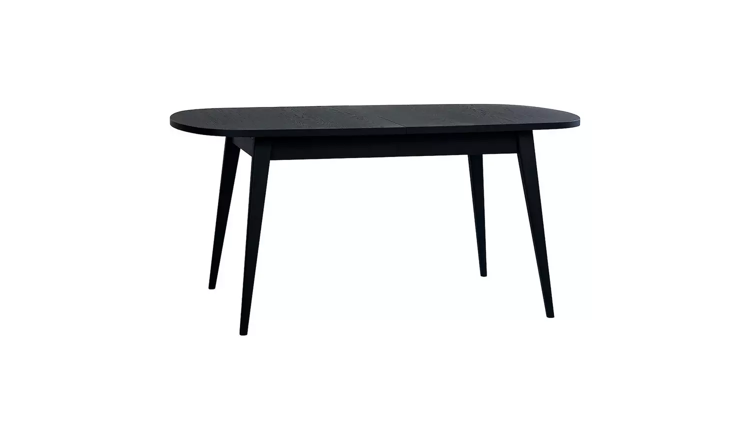 Habitat Etta Extending Black Dining Table & 2 Black Benches