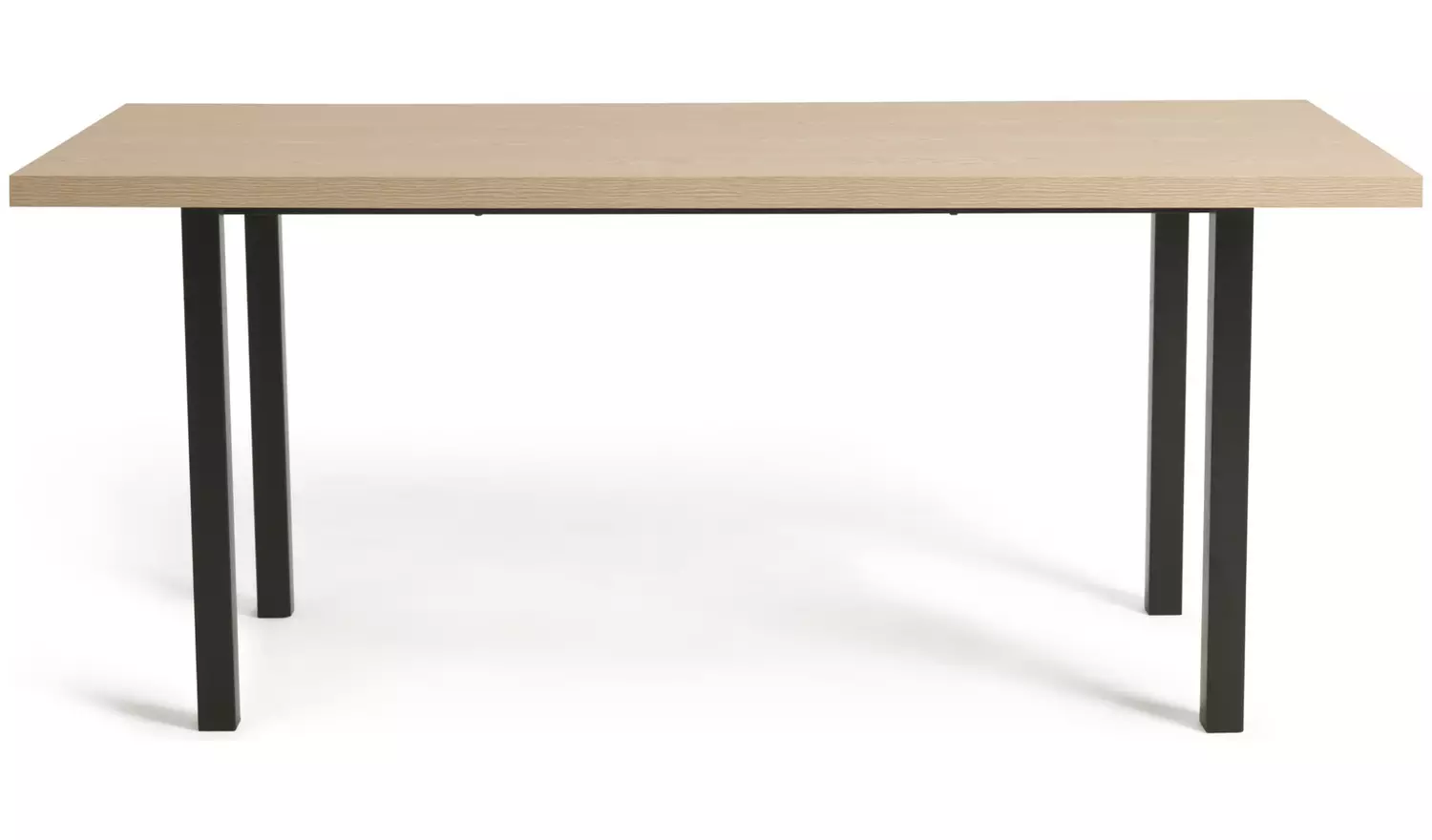 Habitat Zayn Non-Extend Birch Dining Table & 2 Birch Benches