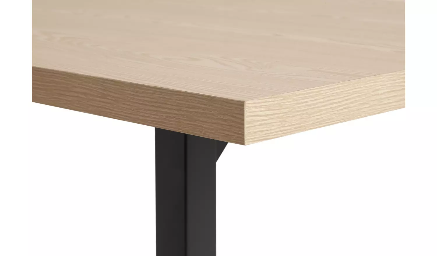 Habitat Zayn Non-Extend Birch Dining Table & 2 Birch Benches