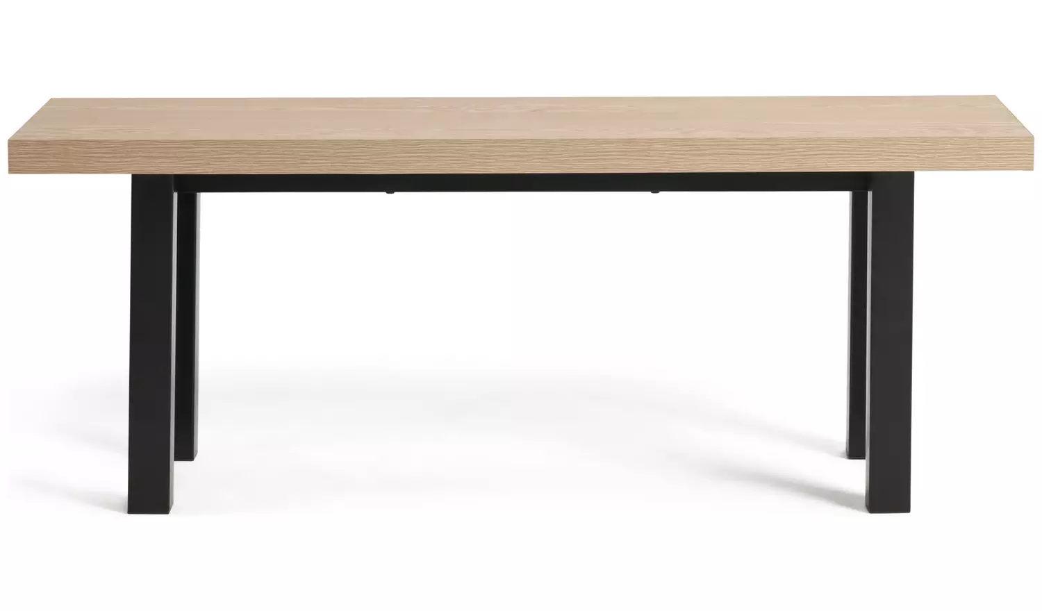 Habitat Zayn Non-Extend Birch Dining Table & 2 Birch Benches