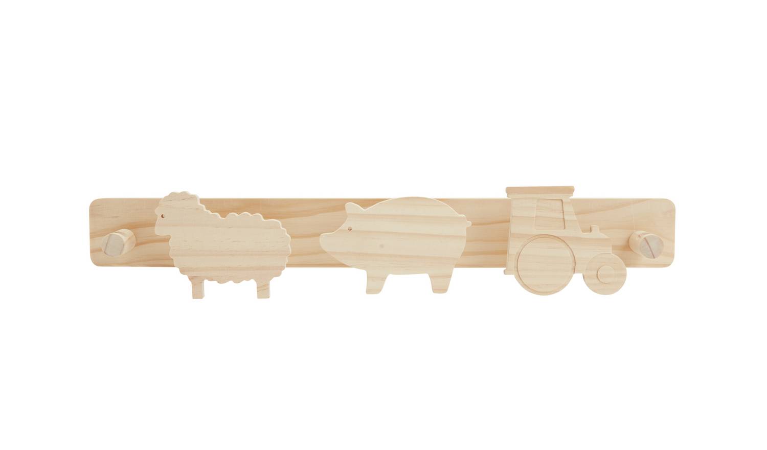 Argos Home Farm Wall Hooks - Natural