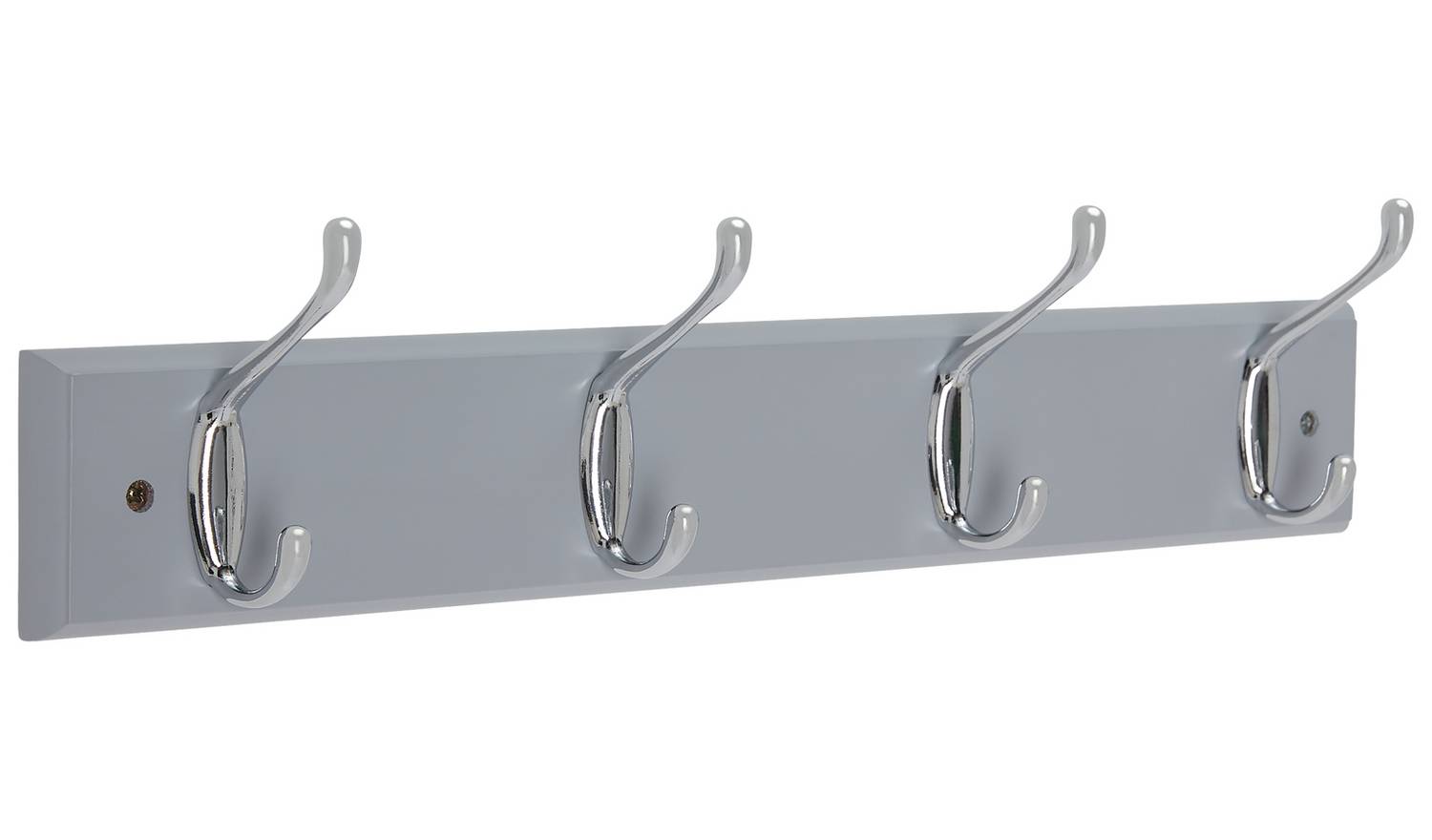 Argos Home Pack of 4 Double Coat Hooks - Grey