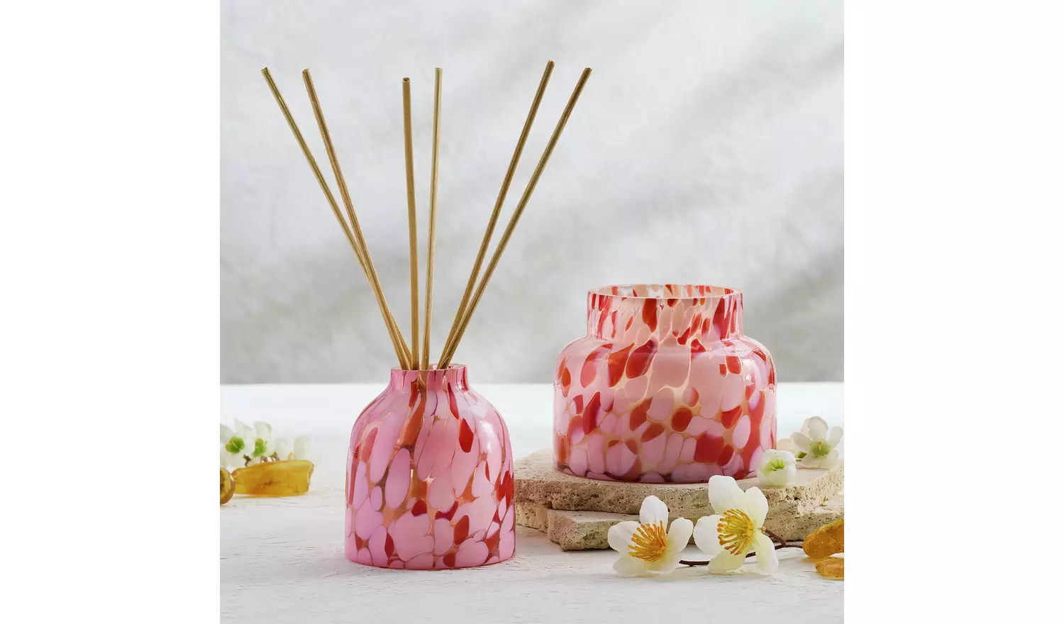 Habitat Confetti Glass Reed Diffuser - Pink Jasmine & Amber