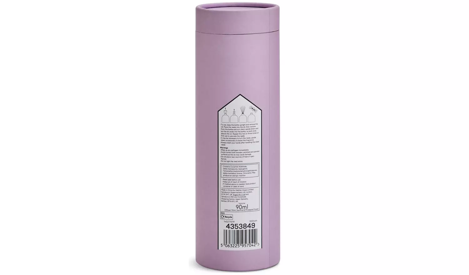 Habitat Scented Reed Diffuser - Jasmine and Pineapple Flower