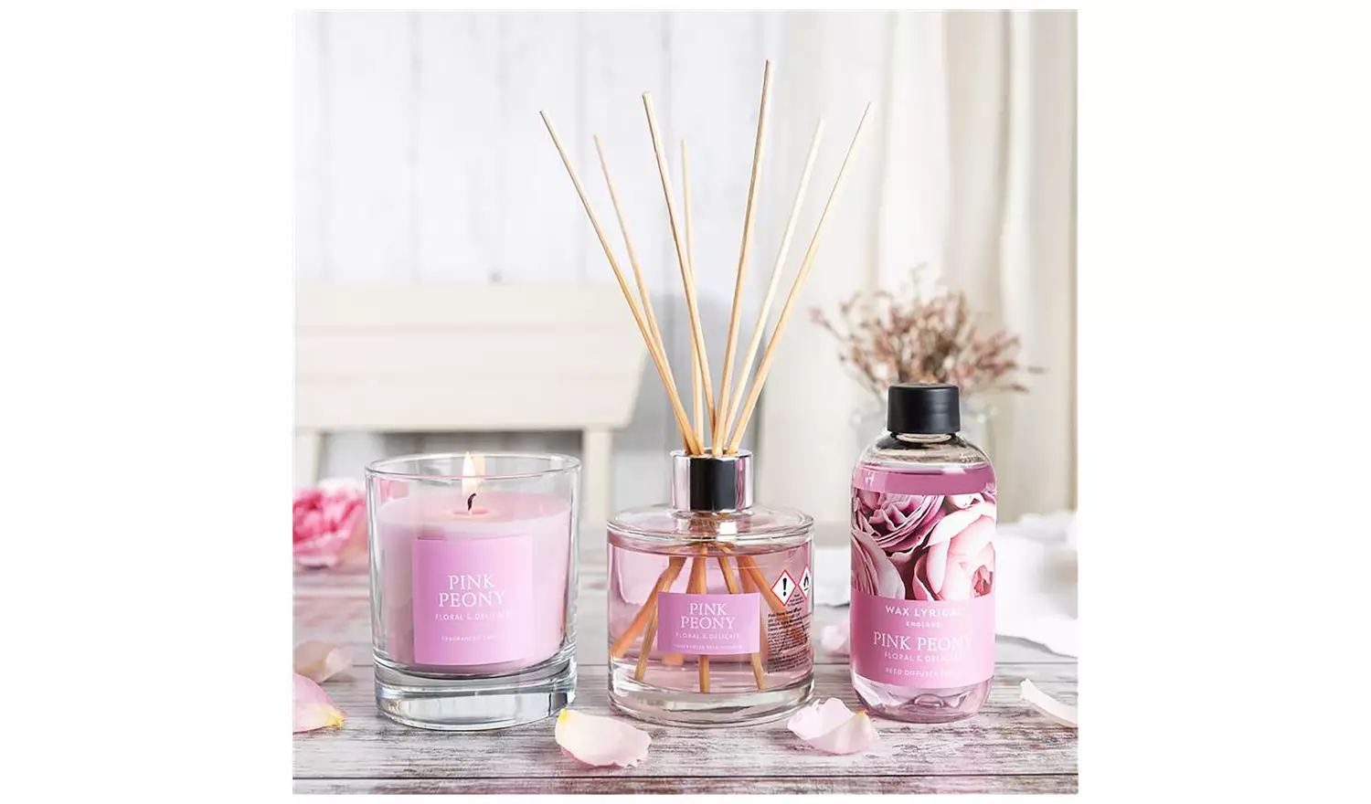 Wax Lyrical 200ml Reed Diffuser - Pink Peony