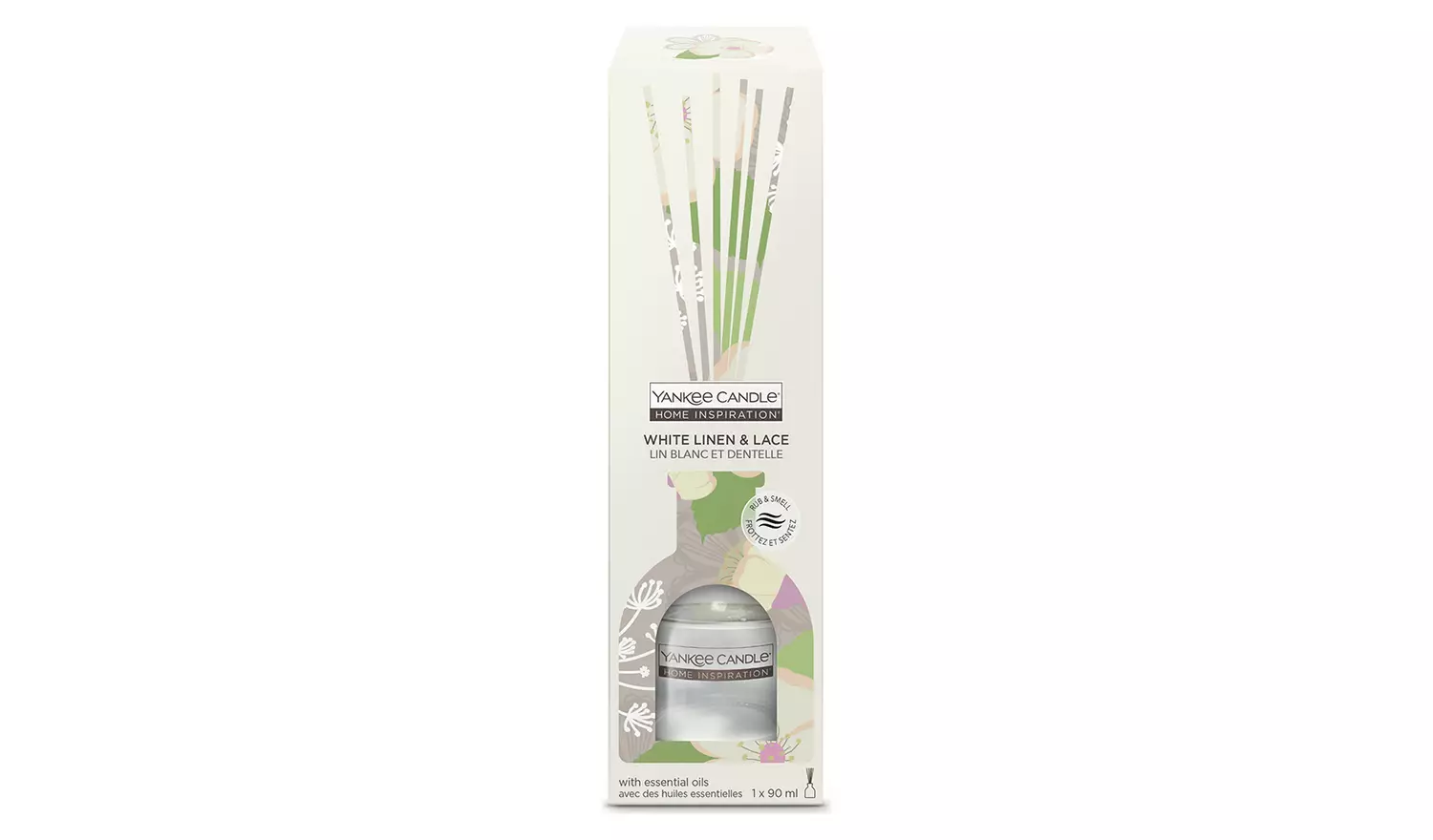 Yankee Home Inspiration Reed Diffuser - White Linen and Lace