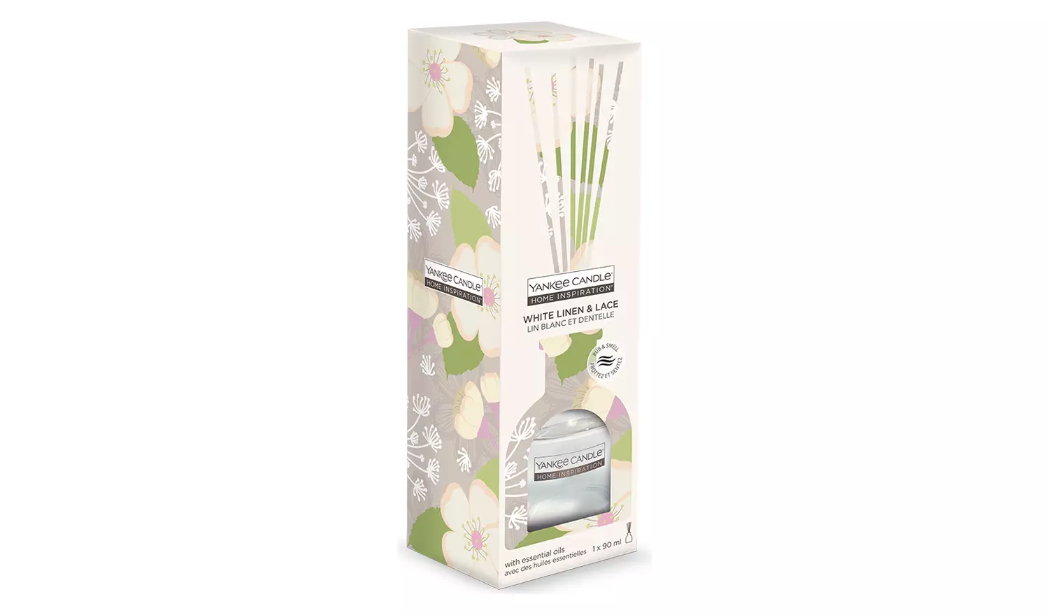 Yankee Home Inspiration Reed Diffuser - White Linen and Lace