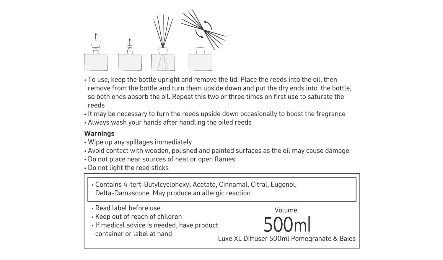 Habitat 500ml Scented Diffuser - Pomegranate & Baies