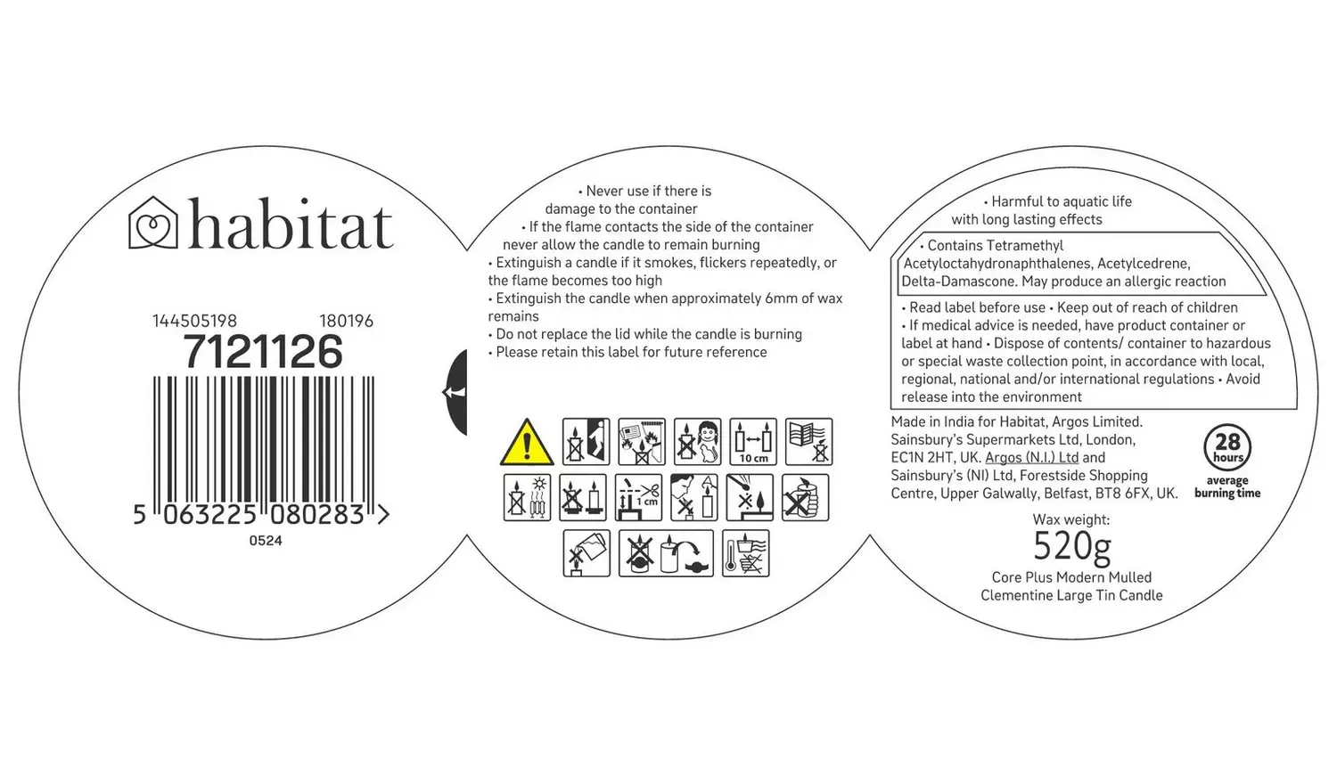 Habitat 150ml Scented Diffuser - Mulled Clementine