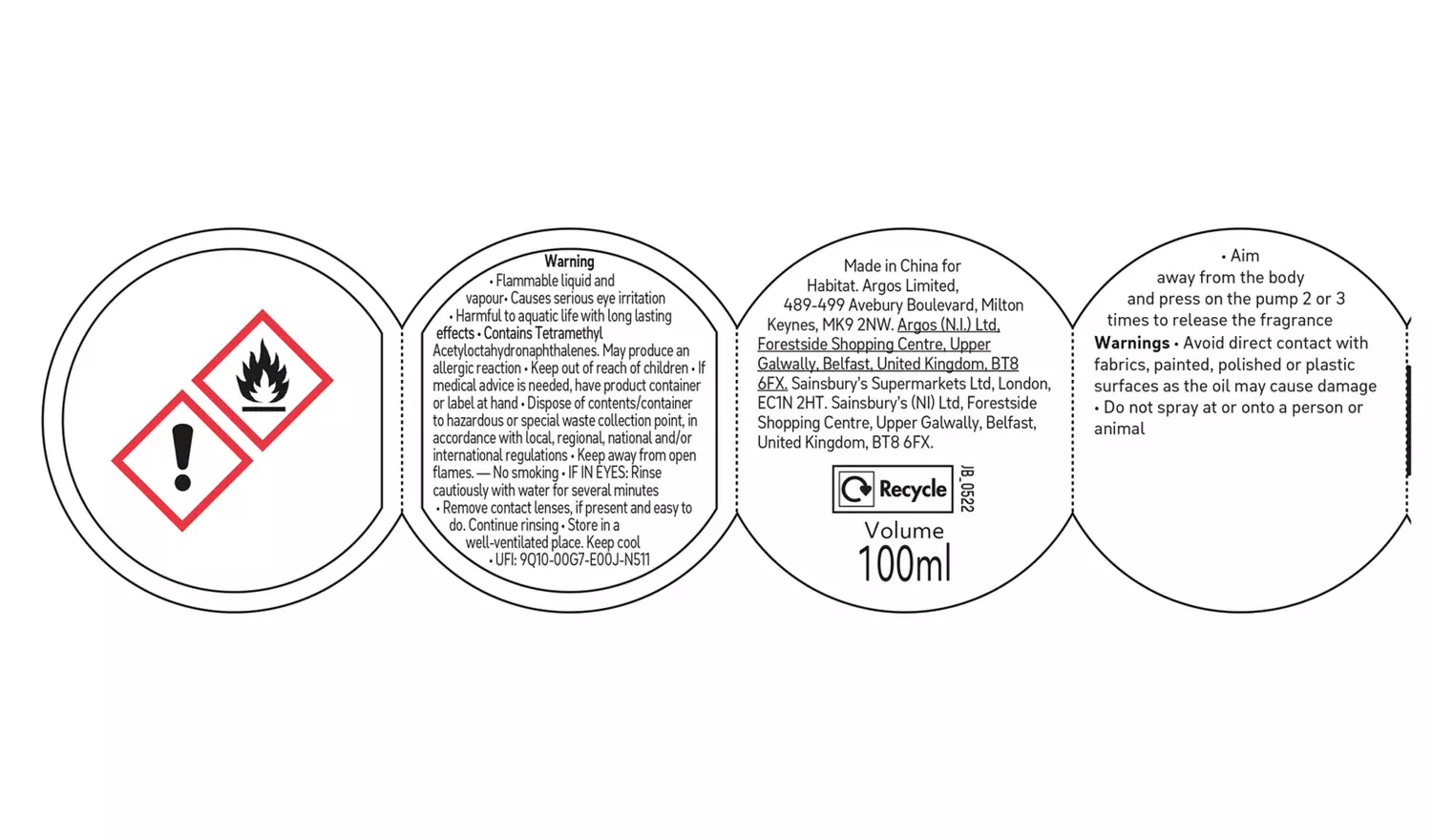 Habitat 100ml Room Spray - Patchouli & Plum