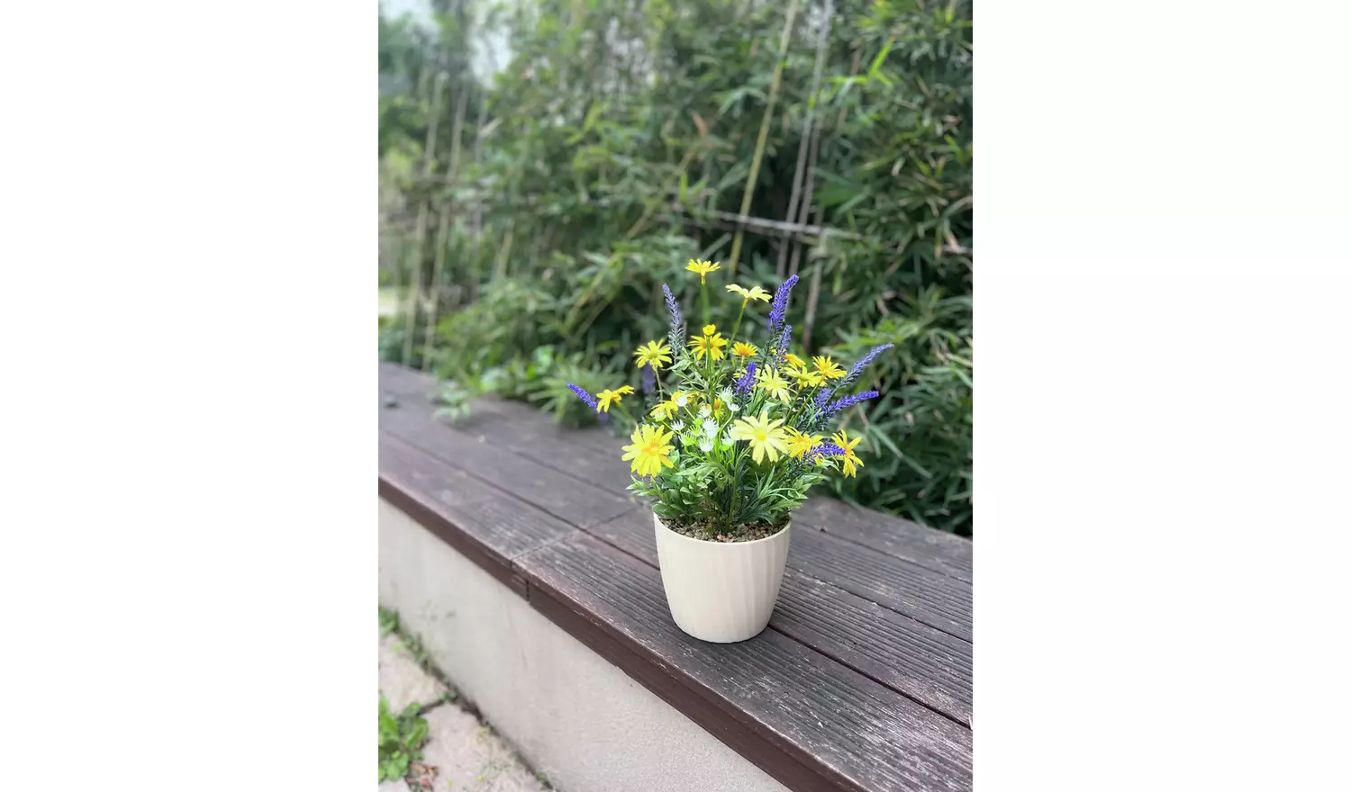 Garden By Sainsbury's Artificial Yellow Flowers In Pot