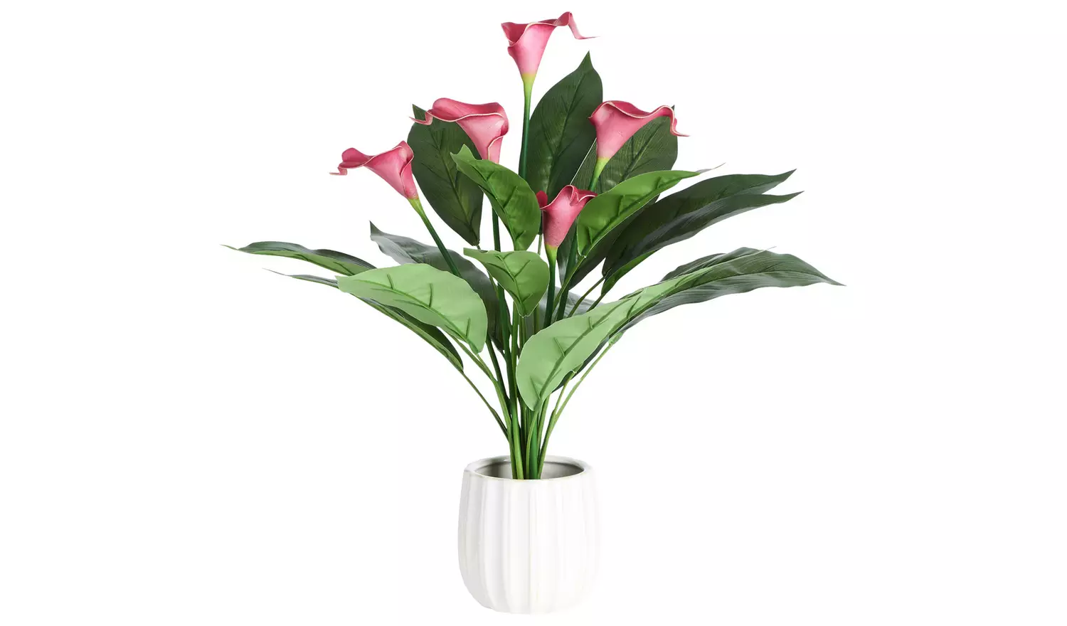 Argos Home Artificial Red Calla Lily in White Ceramic Pot