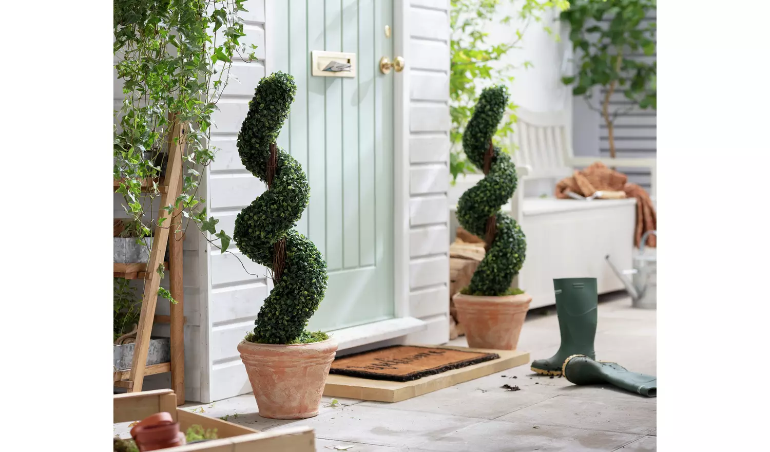 Garden XP Artificial Spiral Tree - Set of 2