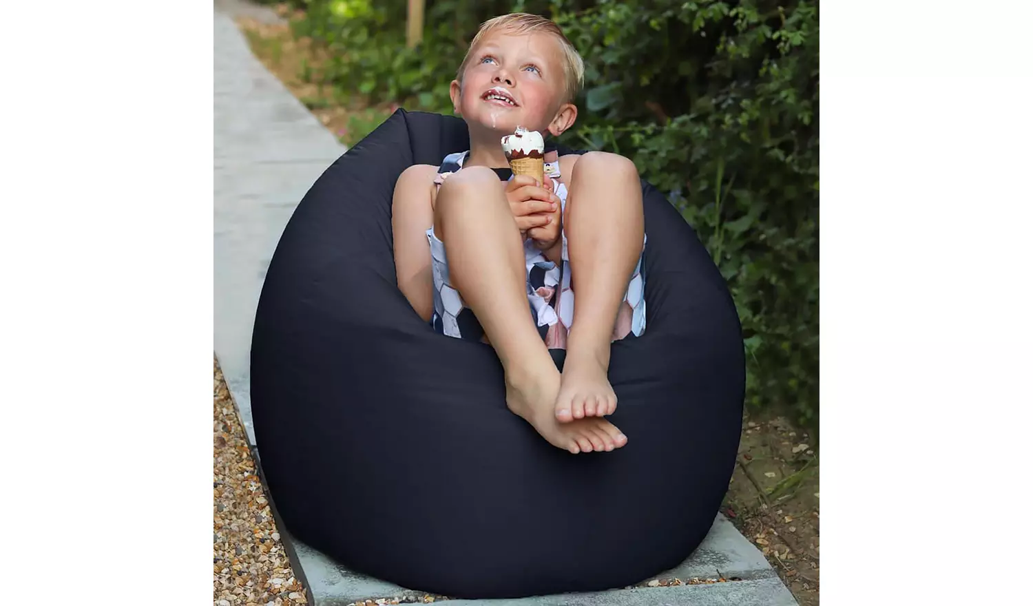 rucomfy Kids Indoor Outdoor Bean Bag - Navy