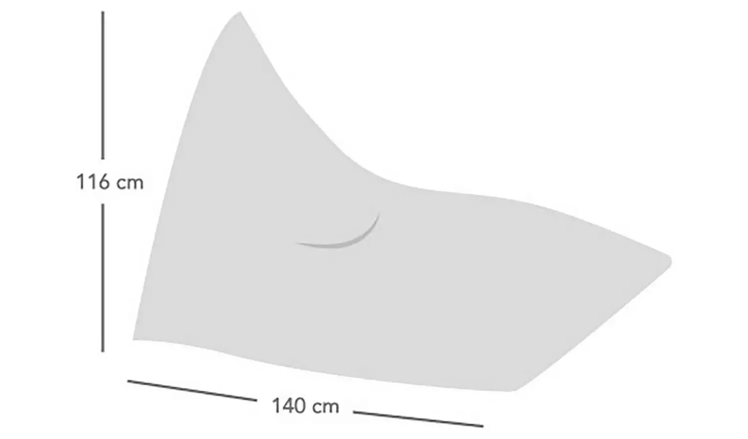 rucomfy Barley Fabric Humbug Beanbag - Charcoal