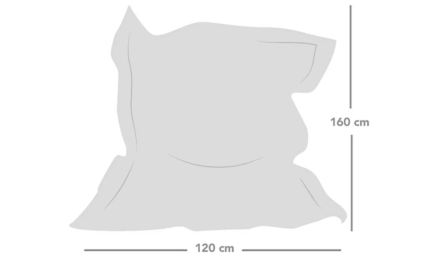 rucomfy Velvet XL Squarbie Bean Bag - Blush Pink