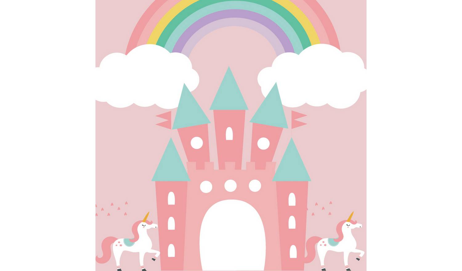 rucomfy Kids Unicorn Castle Bean Bag - Pink