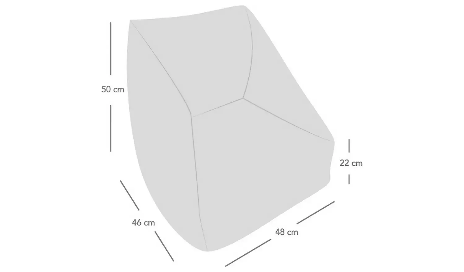 rucomfy Kids Snuggle Bean Bag Chair And Footstool - Oatmeal